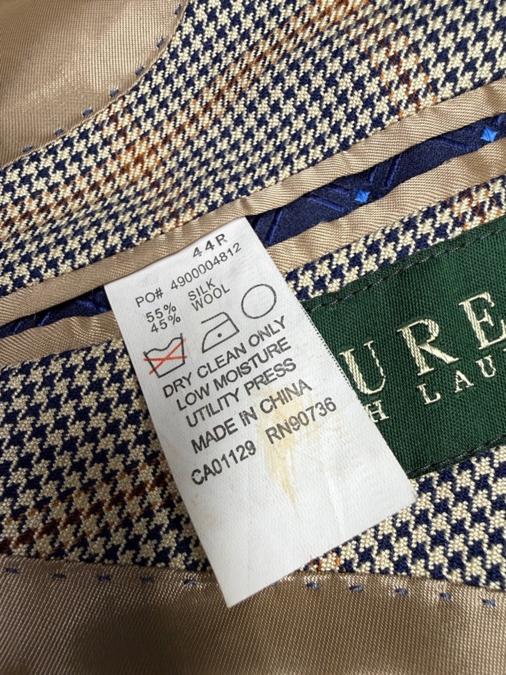 Ralph Lauren Beige and Gray Glen Plaid Sport Coat - Picture 4 of 8